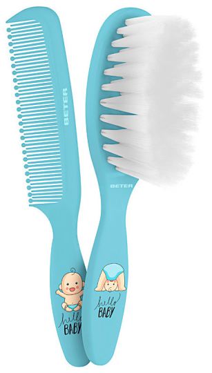 Brush & Comb for Baby Blue Set 2 pcs