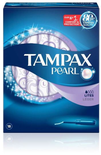 Tampax Pearl Lites 18 units