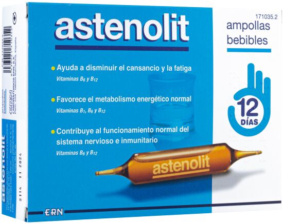 Astenolit 12 Ampollas Bebibles 10 ml