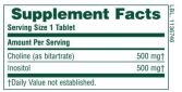 Choline + Inositol 500mg. 60 Pearls